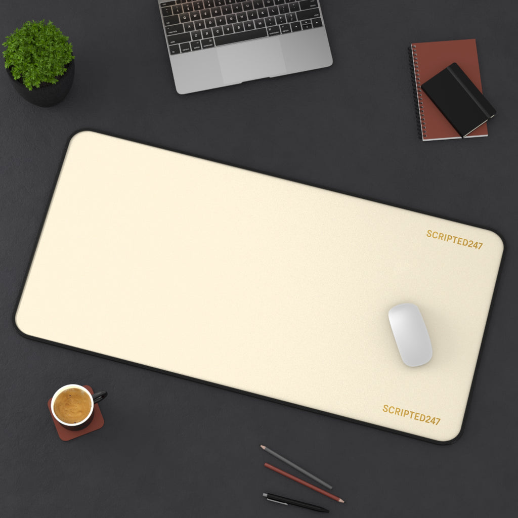 Scripted247 Desk Mat — Creme
